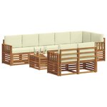 vidaXL Ensembles de canapés avec coussin 9 Pièces Naturel et Crème