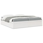 vidaXL Lit avec matelas blanc 200x200 cm bois massif de pin