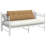 vidaXL Coussin de Dos Marron 140 x 50 cm Tissu en velours côtelé