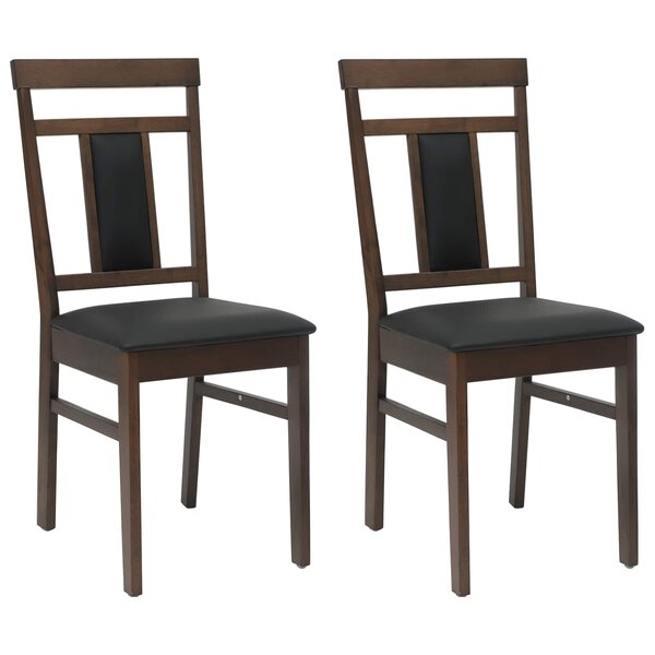 vidaXL Chaise de salle à manger 2 Pièces Marron clair et noir