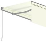 Vidaxl auvent rétractable manuel avec store 3 5x2 5 m crème