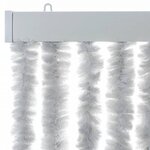 vidaXL Rideau anti-mouches gris 100x220 cm chenille