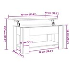 vidaXL Table basse vieux bois 101x49x52 cm bois d'ingénierie