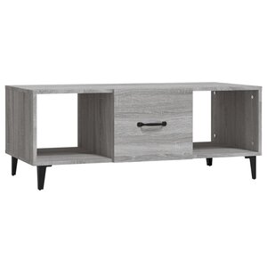 vidaXL Table basse sonoma gris 102x50x40 cm bois d'ingénierie