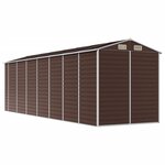 vidaXL Abri de jardin marron 191 x 640 x 198 cm en acier galvanisé