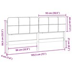 vidaXL Tête de lit capitonnée Marron et Taupe 180 cm Pin massif