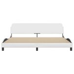 vidaXL Cadre de lit Dover blanc 200x200 cm similicuir
