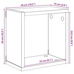 vidaXL Étagères cube murales 4 Pièces Chêne sonoma 26x15x26 cm