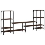 vidaXL Meuble TV chêne marron 206 5x28 5x95 cm bois d'ingénierie