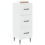 vidaXL Armoire à tiroirs Blanc 33 x 34 5 x 89 5 cm Bois d'ingénierie