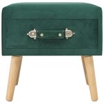 vidaXL Table de chevet Vert 40x35x40 cm Velours