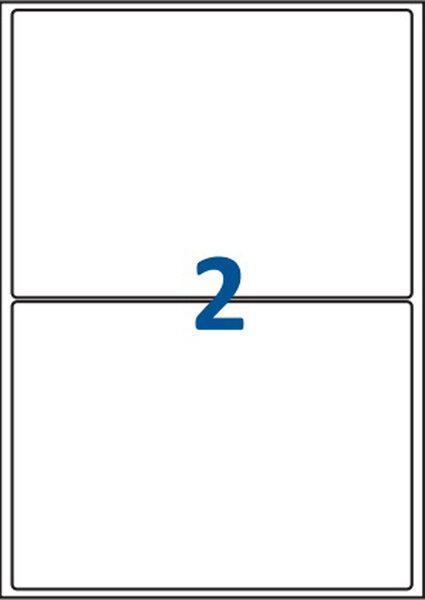 Lot de 20 Planches étiquettes autocollantes blanches sur feuille A4 : 199 6 x 143 5 mm (2 étiquettes par feuille  spéciales bons de transport)