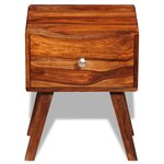 vidaXL Table de chevet avec 1 tiroir 55 cm Bois massif