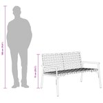 vidaXL Chaise de jardin Noir 113 x 79 x 75cm polyrotin