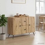 vidaXL Buffet Chêne artisanal 89 x 34 5 x 60 cm Bois d'ingénierie