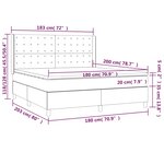 vidaXL Sommier à lattes de lit avec matelas Gris clair 180x200cm Tissu