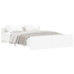 vidaXL Cadre de lit avec tête de lit et pied de lit blanc 140x200 cm