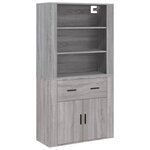 vidaXL Buffet haut Sonoma gris Bois d'ingénierie
