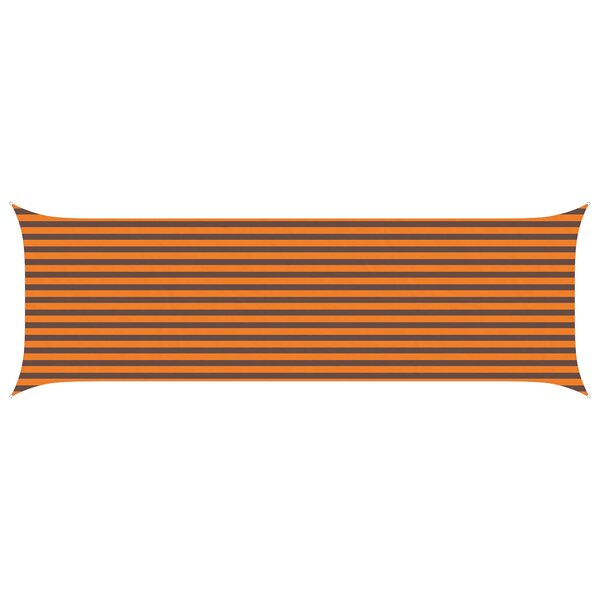 vidaXL Voile d'ombre Orange et marron 2 x 6 m 100   polyester Oxford