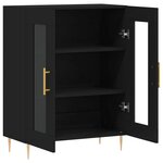 vidaXL Buffet noir 69 5x34x90 cm bois d'ingénierie