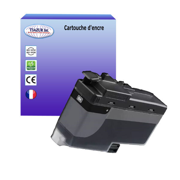 T3AZUR- Cartouche compatible avec Brother LC424 pour Brother DCP-J1200W Noire