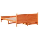 vidaXL Cadre de lit sans matelas cire marron 150x200cm bois pin massif