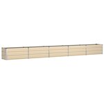 vidaXL Jardinière Ivoire 480 x 50 x 45 cm Acier galvanisé