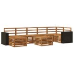 vidaXL Ensemble de canapés d'extérieur 8 Pièces Naturel