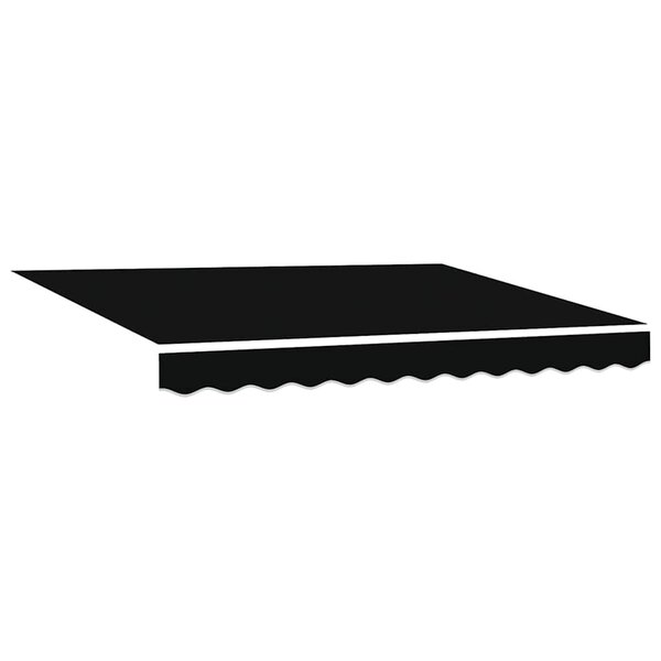 vidaXL Toile de rechange pour store banne 3 5x2 5 m Noir Polyester