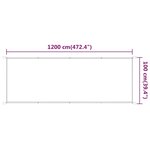 vidaXL Auvent vertical Beige 100x1200 cm Tissu oxford