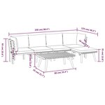 vidaXL Salon de jardin 6 Pièces avec coussins Bois d'acacia solide