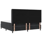 vidaXL Lit à Ressorts avec Matelas LED Noir 200 x 200 cm Velours