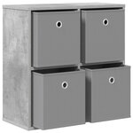 vidaXL Buffet Gris béton 59 5 x 27 x 57 cm