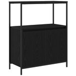 vidaXL Meuble de salle de bain avec étagères chêne noir 76 5x35x95 cm