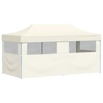 vidaXL Tente de fête 291 x 580 x 315 cm Crème Tissu Oxford