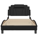 vidaXL Cadre de lit Viana sans matelas noir 100x203 cm similicuir
