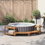 vidaXL Entourage de bain à remous Marron 272 x 120 x 55.5 cm