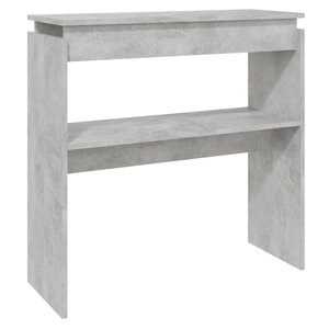 vidaXL Table console Gris béton 80x30x80 cm Aggloméré