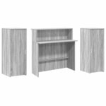 vidaXL Bureau de réception sonoma gris 180x50x103 5 cm bois ingénierie