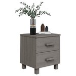 vidaXL Table de chevet HAMAR Gris clair 40x35x44 5 cm Bois pin massif