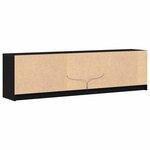 vidaXL Meuble TV Noir 182 x 34 x 50 cm Bois d'ingénierie