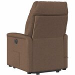 vidaXL Fauteuil inclinable de massage électrique Marron Tissu