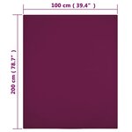 vidaXL Draps-housses Jersey 2 Pièces Bordeaux 100x200 cm Coton
