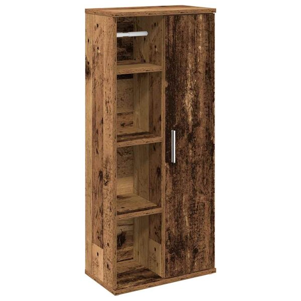 vidaXL Meuble de salle de bain avec porte-rouleau vieux bois