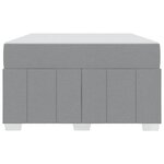 vidaXL Cadre de lit avec matelas Gris clair 120 x 200 cm tissu