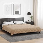vidaXL Duvet complet toute l'année Taupe 220 x 260 cm Microfibre