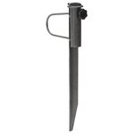 vidaXL Supports de parasol avec piquets 2 Pièces 19x42 cm acier galvanisé