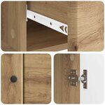 vidaXL Buffet Chêne artisanal 66 x 34 5 x 90 cm Bois d'ingénierie