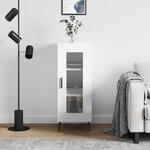 vidaXL Buffet Blanc brillant 34 5x34x90 cm Bois d'ingénierie