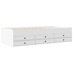 vidaXL Lit de jour avec tiroirs blanc 75x190 cm bois d'ingénierie